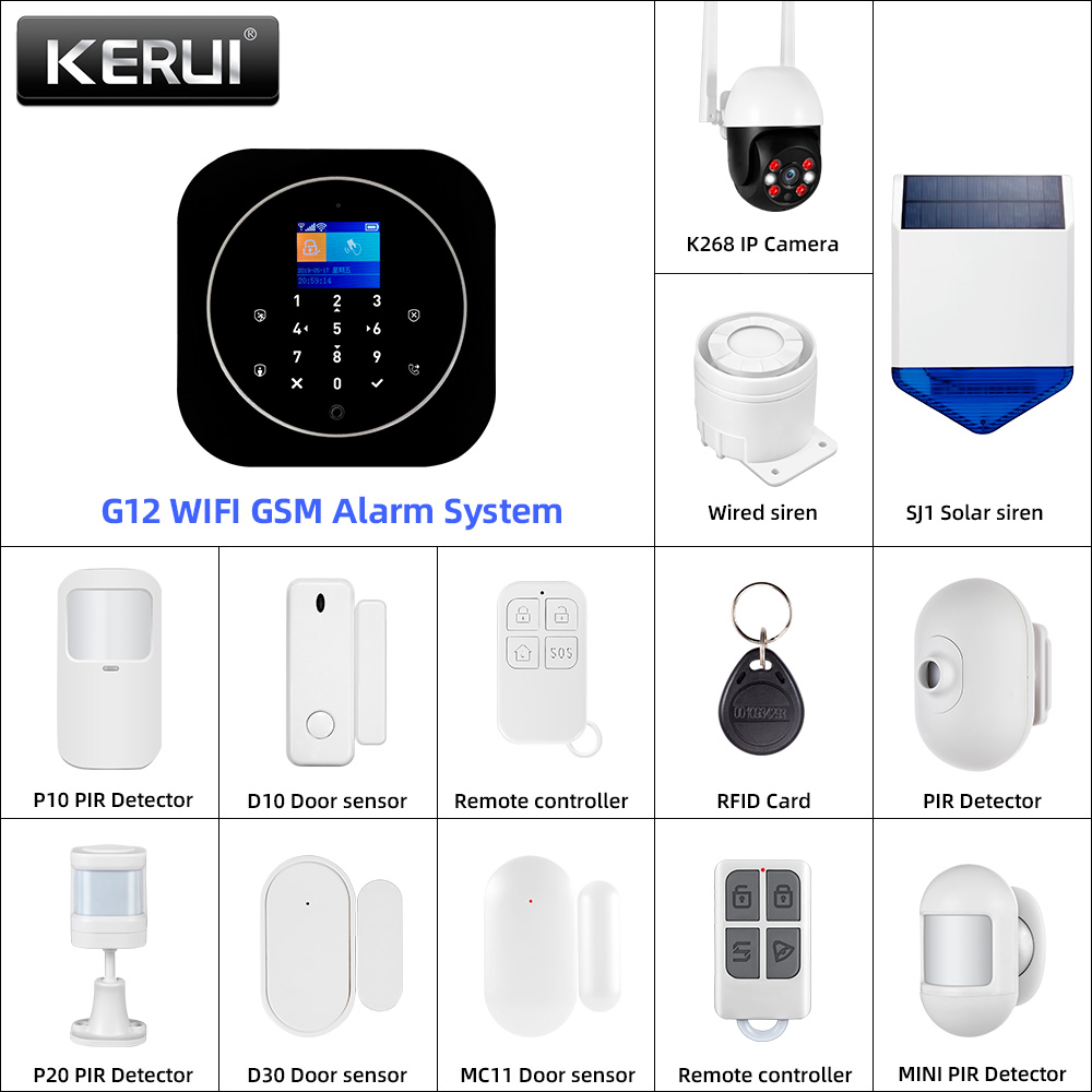 KERUI G12 2G Wifi Wireless Hom - Home Automation System Diy 评论和价格