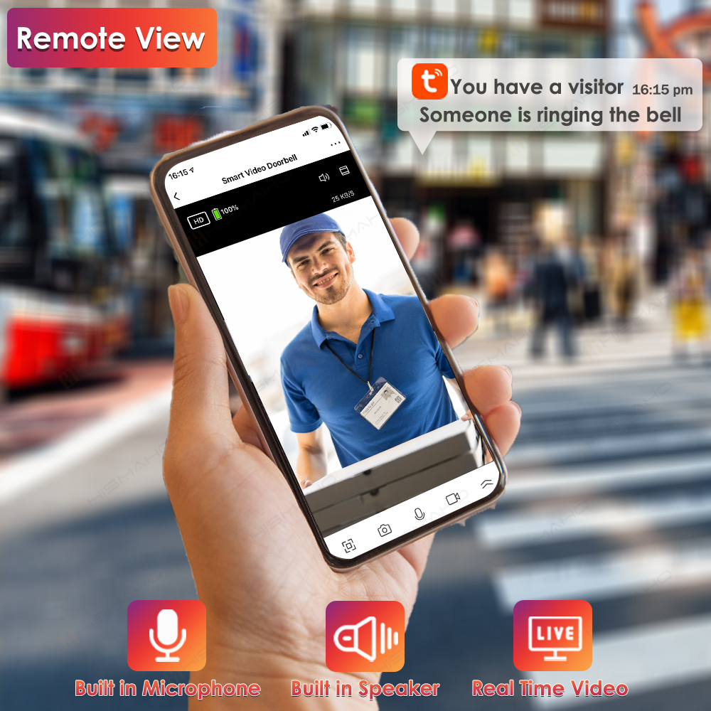 Tuya WiFi Doorbell Camera Outd - Smart Doorbell Wired 评论和价格