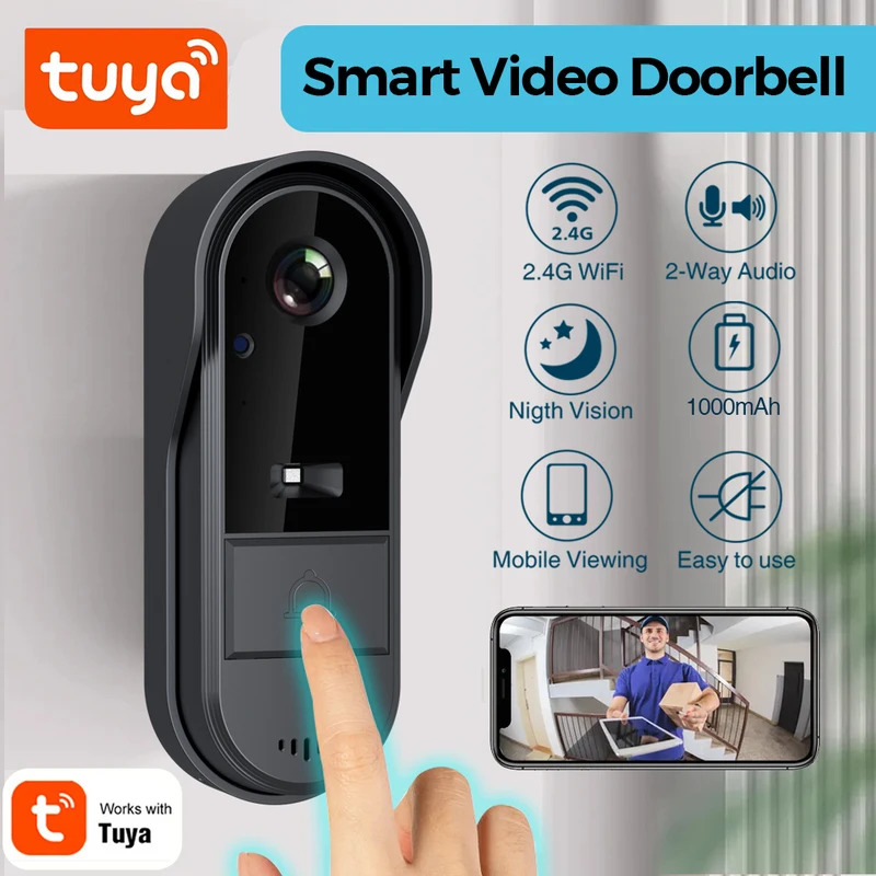 Tuya WiFi doorbell  2-way HD 1 - Smart Doorbell Wired 评论和价格