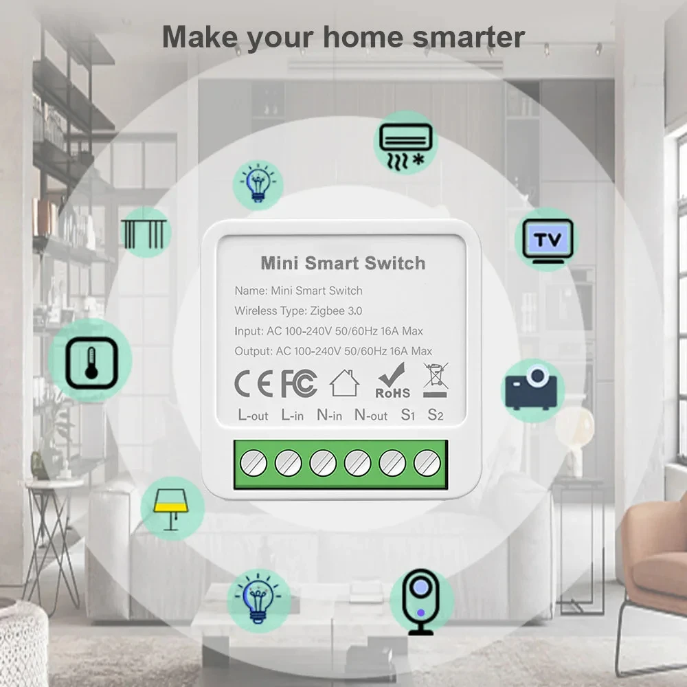 Mini WIFI Zigbee3.0 Smart Swit - Home Automation Diy 评论和价格