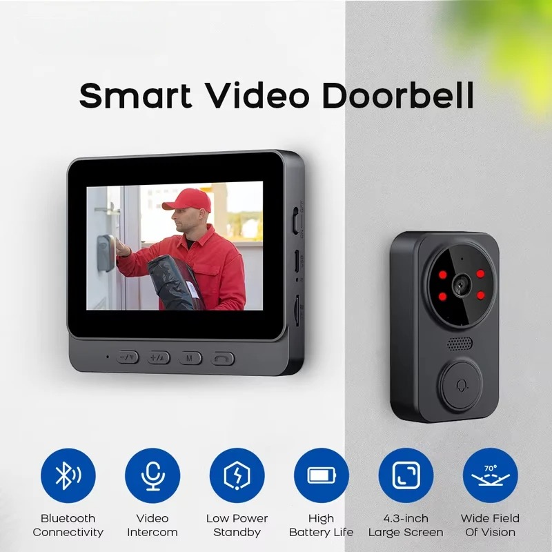 M8 Smart Visual Doorbell WiFi  - Smart Doorbell Wired 评论和价格