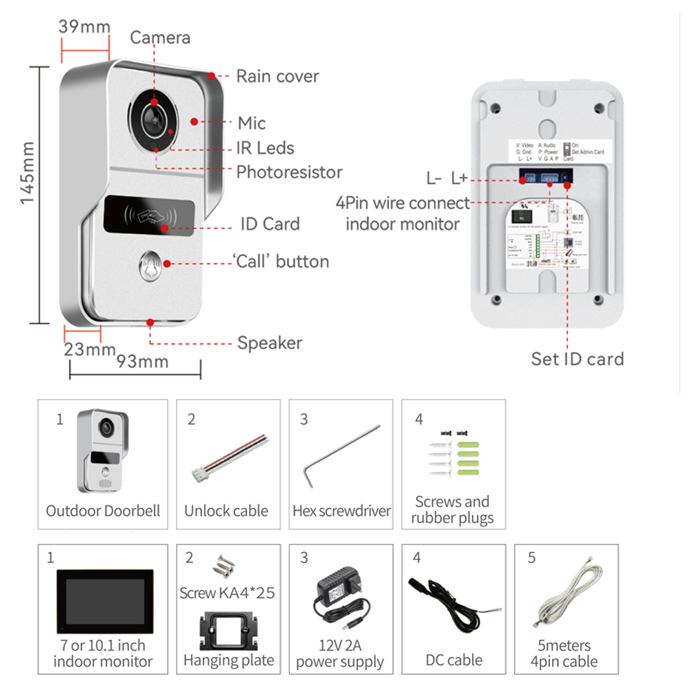 1080P 7 Inch WiFi Video Interc - Smart Doorbell Wired 评论和价格