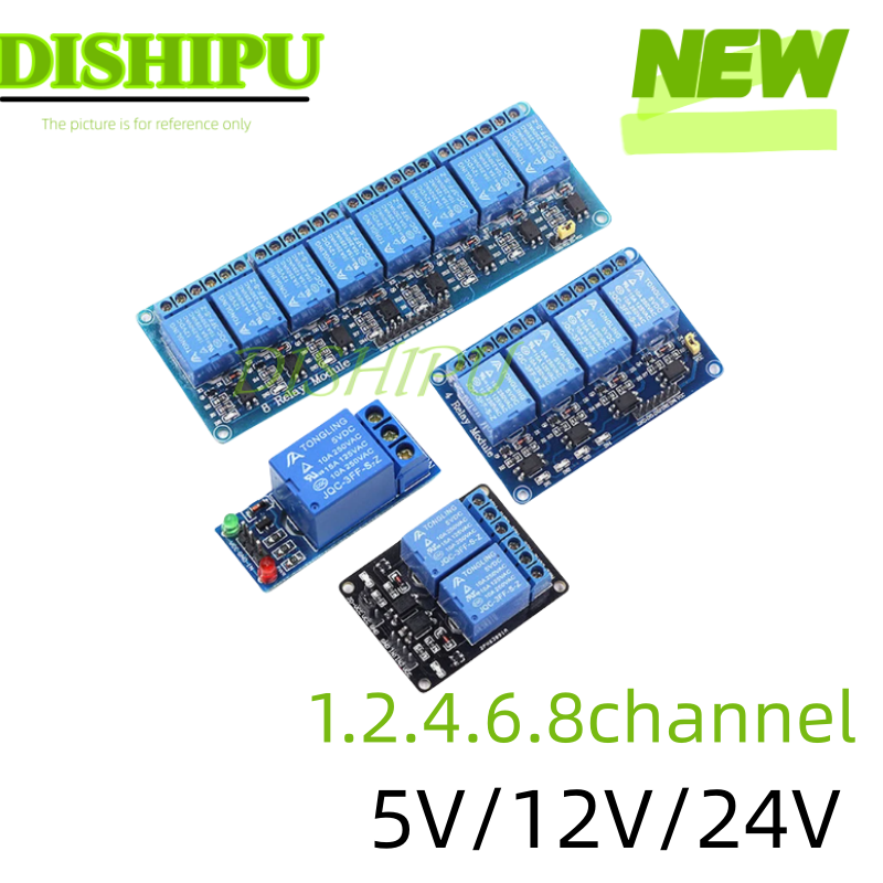 DC 5V 12V 24V 1 2 4 6 8 Channe - Relay 8 Channel Board 评论和价格