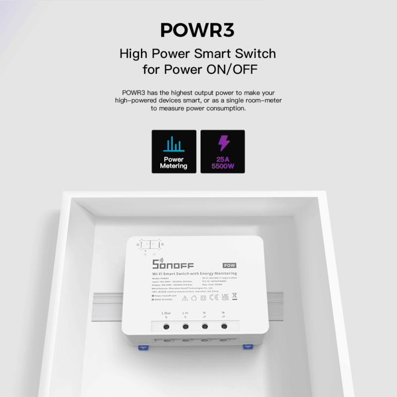 SONOFF POW POWR3/Powr316/POWR3 - Sonoff Basic Switch 评论和价格
