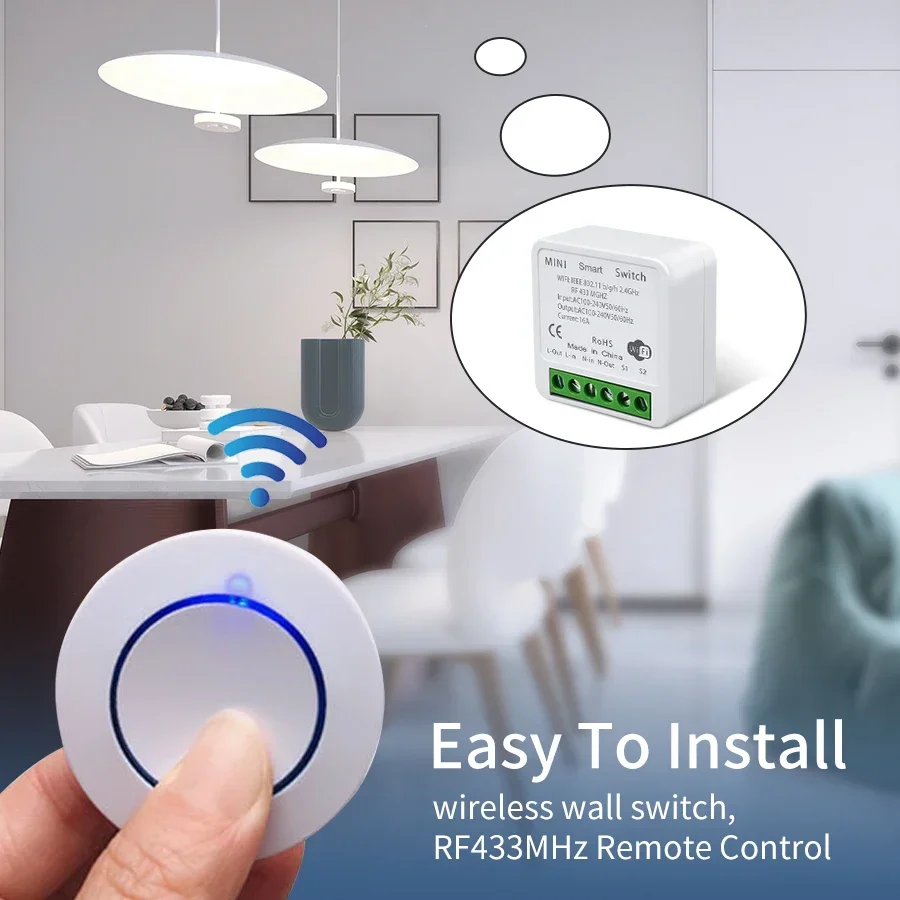 Tuya WiFi Smart Switch 16A RF4 - Sonoff Basic Switch 评论和价格