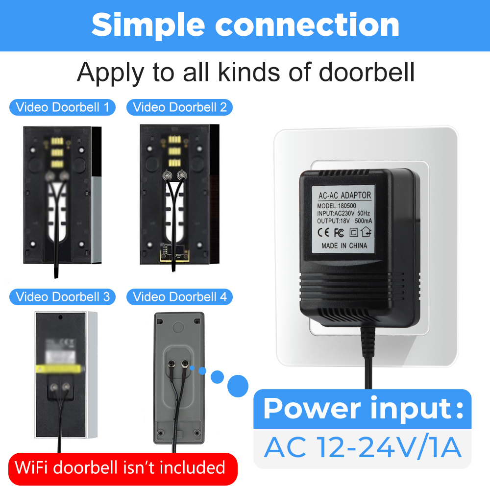 18V AC Transformer Charger for - Smart Doorbell Wired 评论和价格